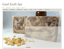 Tablet Screenshot of goodearthspa.com